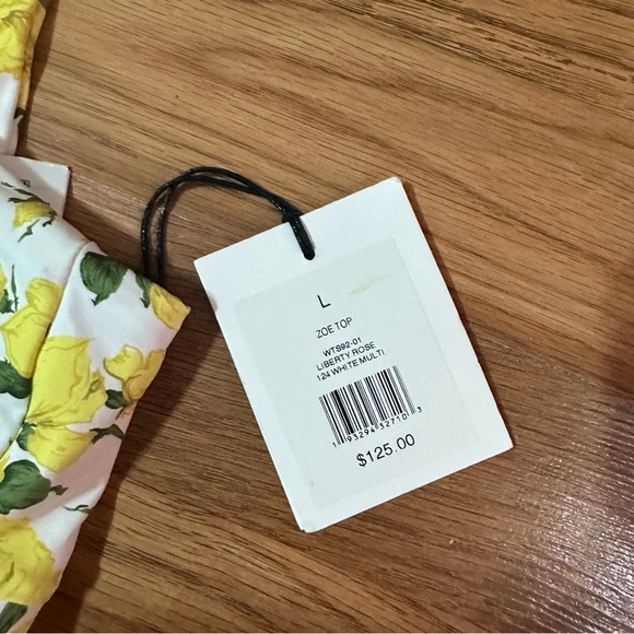 Onia NWT Floral Yellow Bikini Size L - Picture 5 of 5